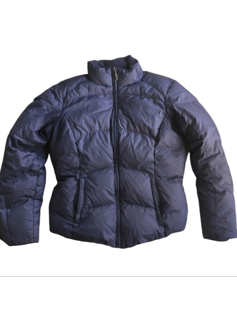 EDDIE BAUER Goose Down Zippered Winter Puffer Jacket Size Small